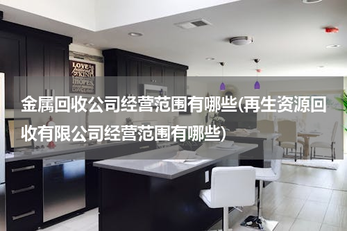 金属回收公司经营范围有哪些(再生资源回收有限公司经营范围有哪些)