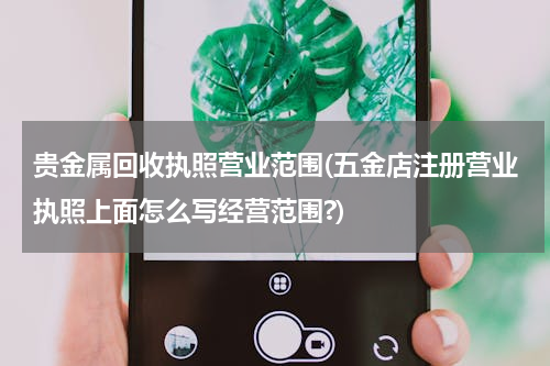 贵金属回收执照营业范围(五金店注册营业执照上面怎么写经营范围?)