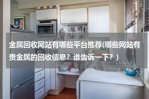 金属回收网站有哪些平台推荐(哪些网站有贵金属的回收信息？谁告诉一下？)